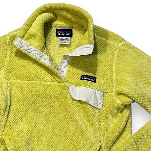 Patagonia T Snap Retool Pullover Fleece Kangaroo Pocket  RARE Color Yellow XS - Picture 4 of 9